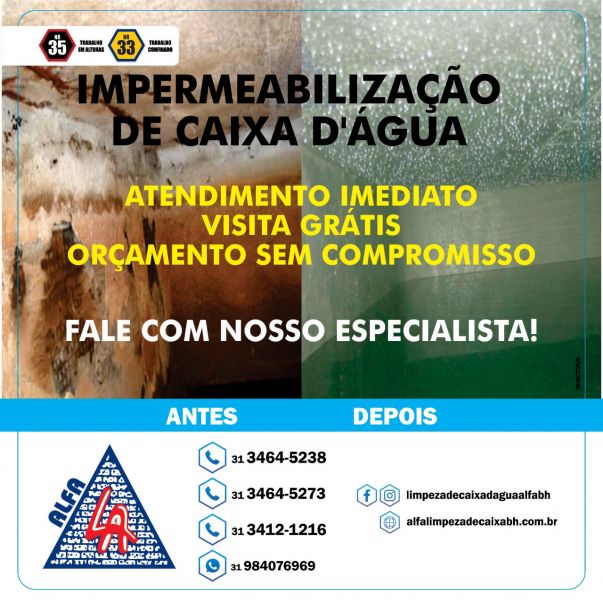 Belo Horizonte impermeabilização de reservatario de água