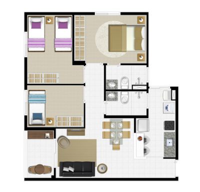 LANÇAMENTO NO TABOÃO - 3 DORMS COM SUÍTE - 70 M² - EM OBRAS