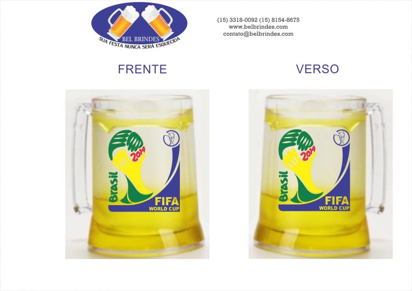 Canecas de chopp com gel congelante