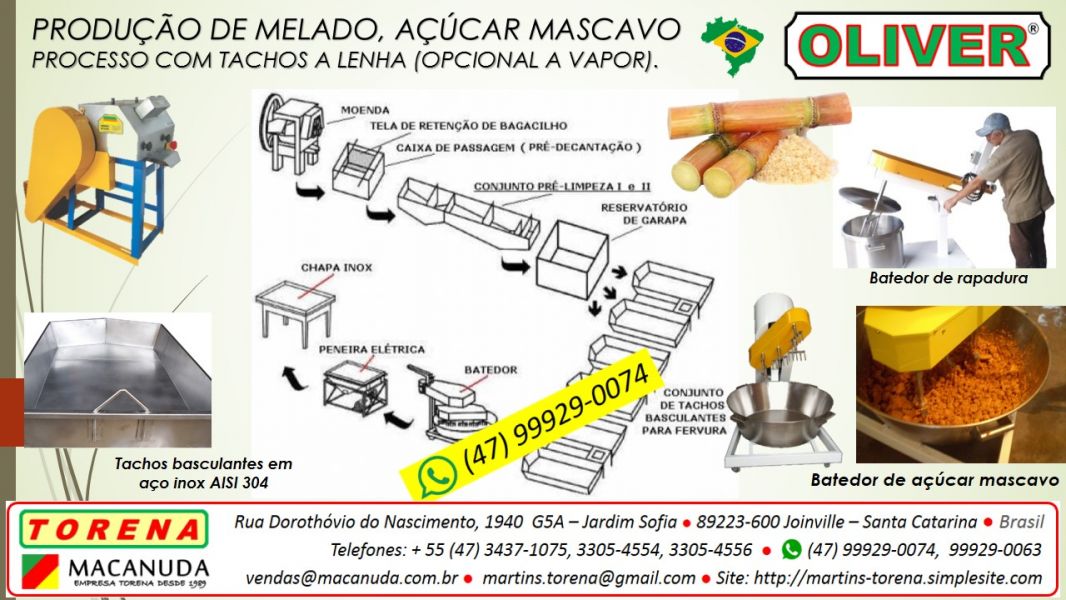 Tacho industrial basculante de fazer melado, marca Oliver