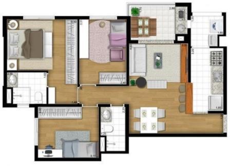 Apto Alto do Pari 75m Cód.8097IB