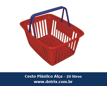 Cesta Plástica com Alça 20 Litros