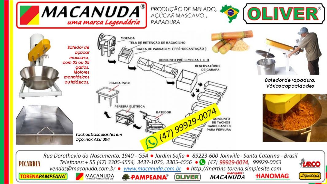 Batedor Industrial de Melado Fabricação MACANUDA