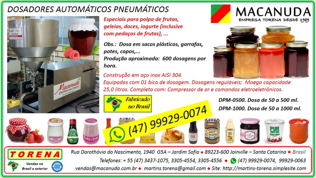 Dosadora especial pra melado de cana marca Macanuda