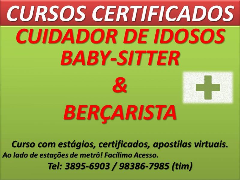 Curso de cuidador acompanhante de idosos zona norte metro sp