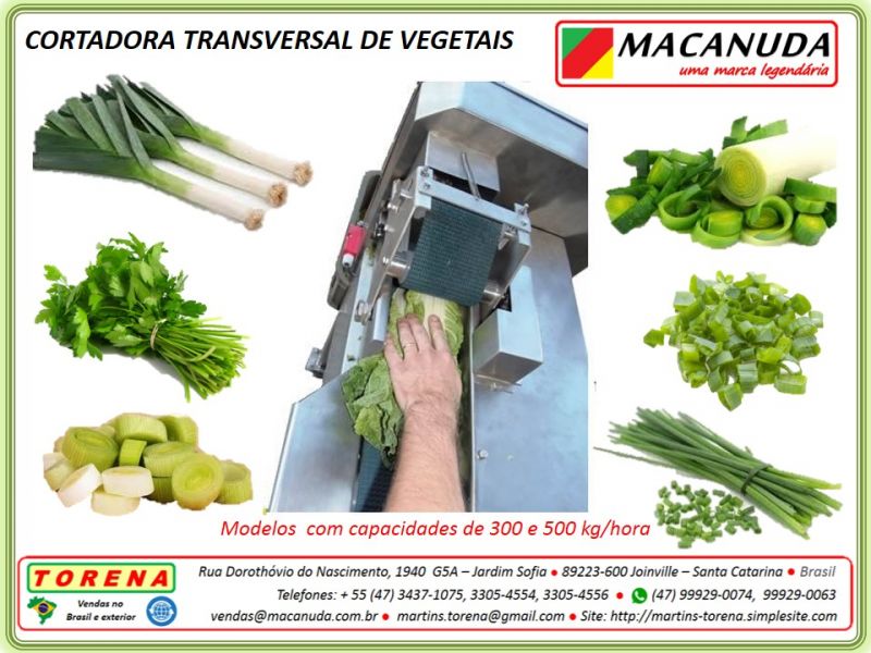 Máquina industrial pra cortar tempero verde, marca Macanuda