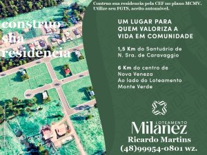 Loteamento Milanez Caravaggio Nova Veneza terreno a venda